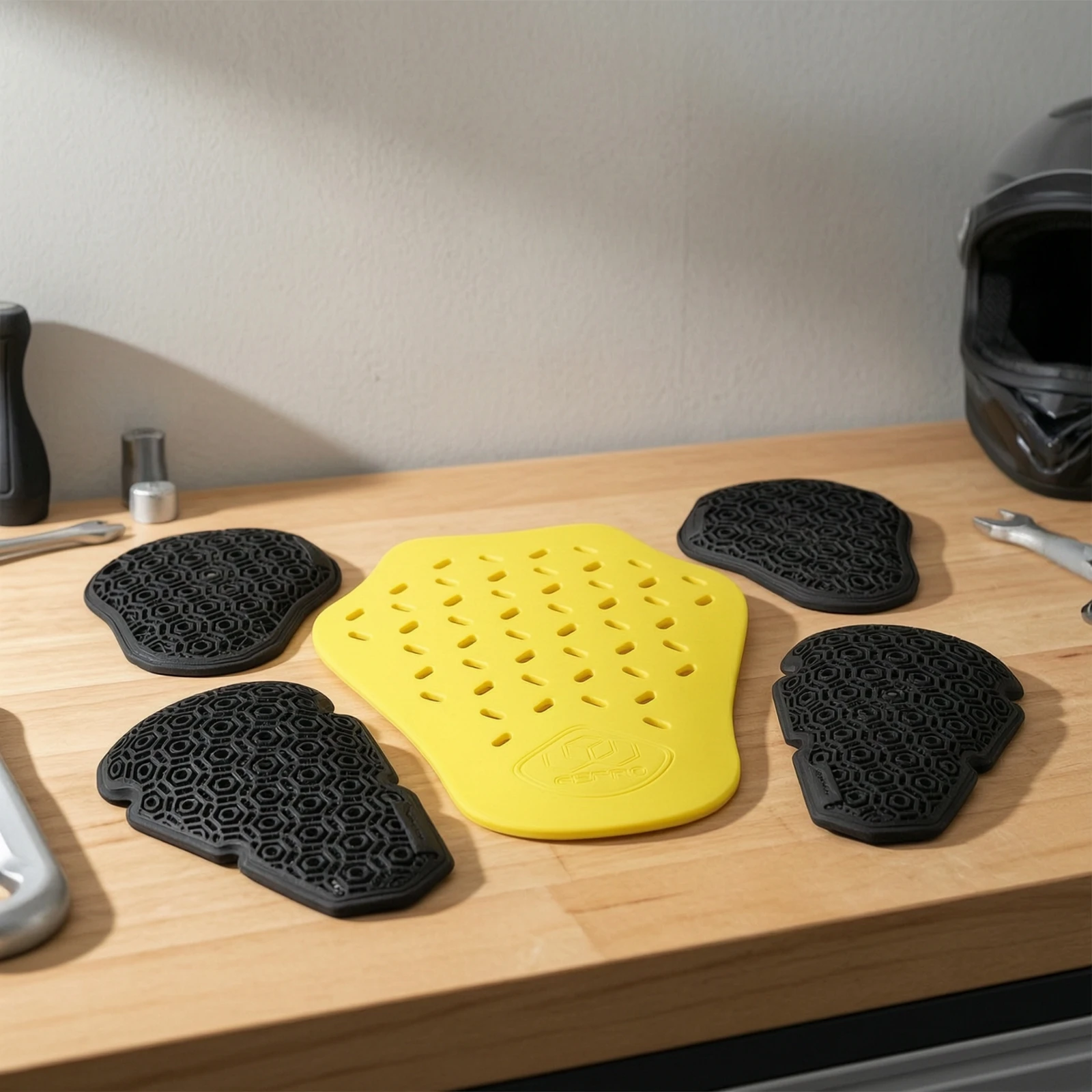 5 Pieces Protective Padding Pad Set Honeycomb Jacket Protective Padding Inserts Motorcycle Jacket Insert Ventilated