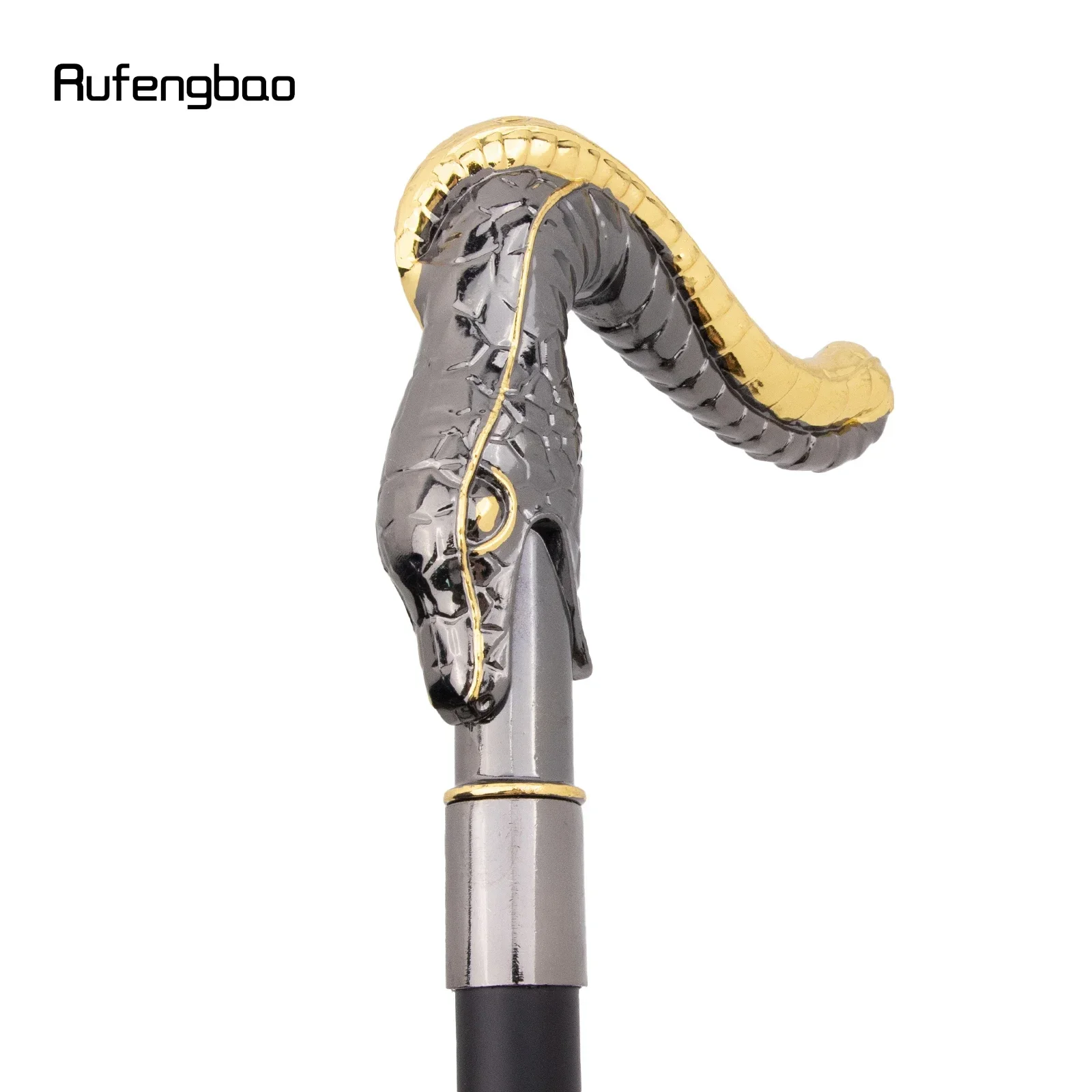 الذهبي الأسود الأفعى موضة عصا للمشي ديكور مصاص دماء تأثيري خمر حفلة عصرية قصب هالوين Crosier 93 سنتيمتر