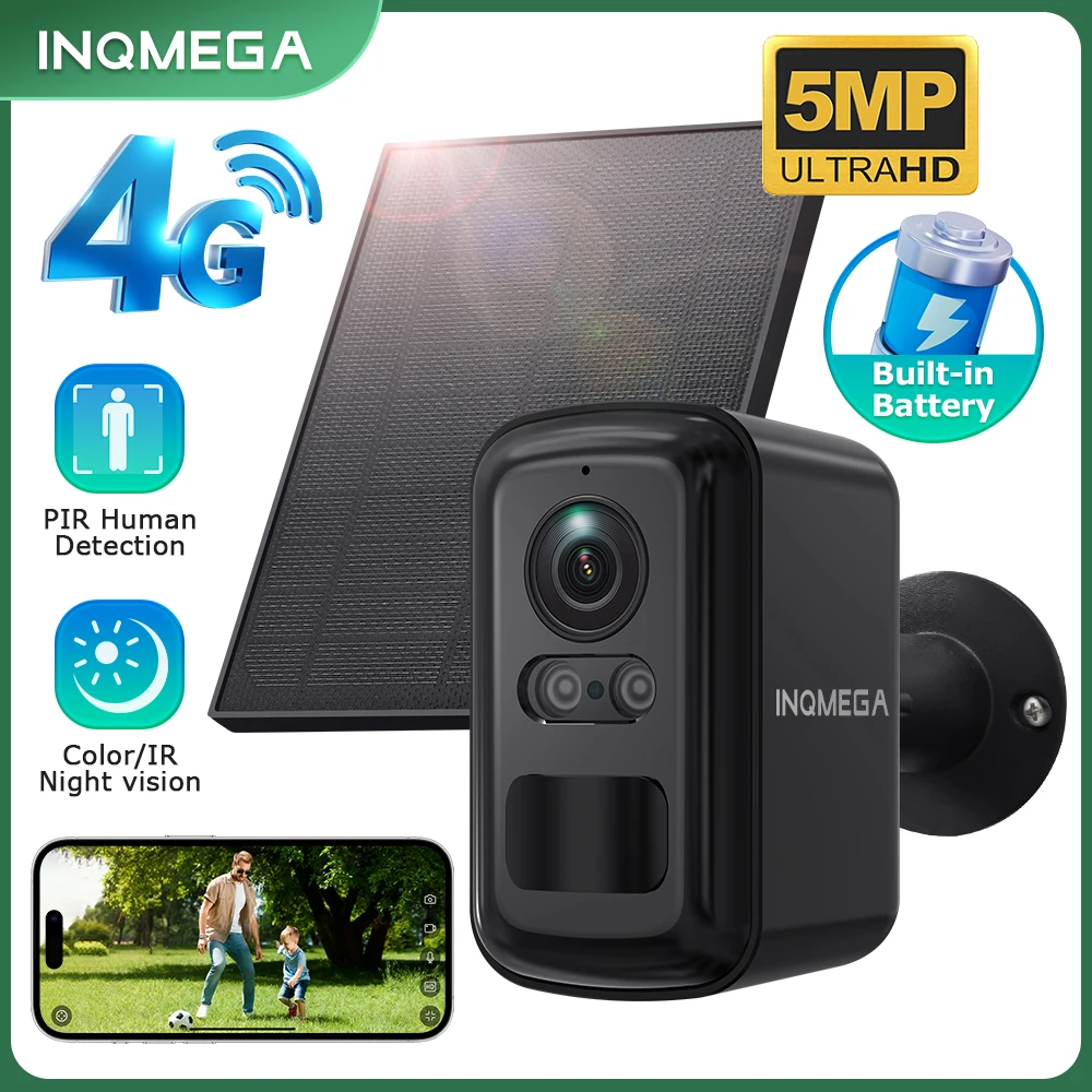 Ubox Mini 4G Security Camera SIM Card or Wifi Ultra HD Surveillance Camera Battery Low Power Voice Intercom CCTV Solar Panel