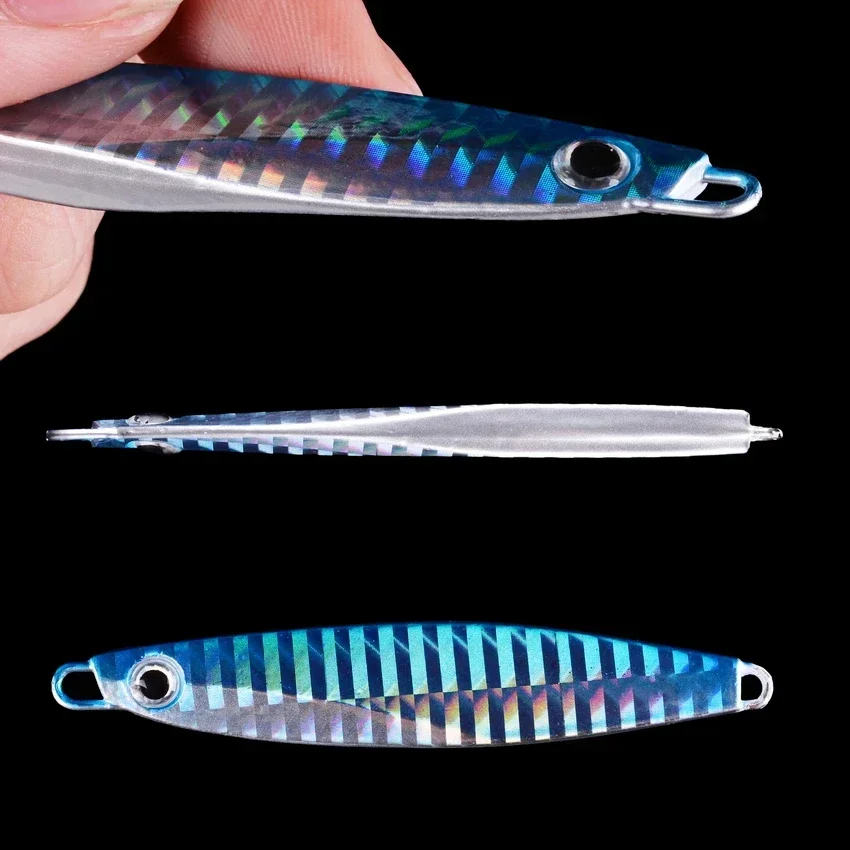 22PCS Metal Cast Jig Spoon Fihsing Lures Set 7g 10g 17g 21g 28g 30g 40g Casting Jigging Fish Sea Bass Fishing Lures Tackle