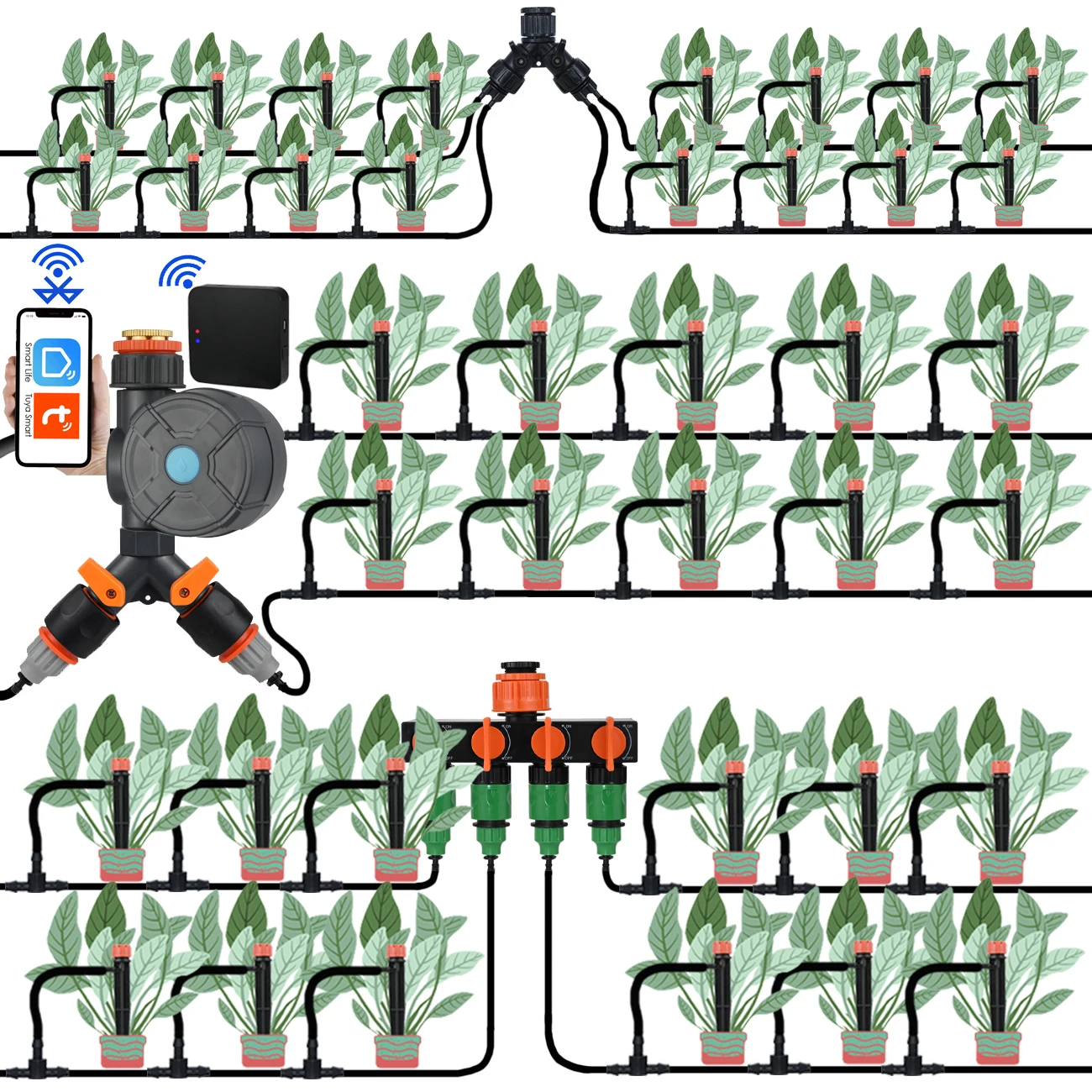 KESLA-sistema de riego automático por microgoteo para jardín, manguera de 1/4 pulgadas, 13CM, aspersor para maceta, flores, verduras, invernadero