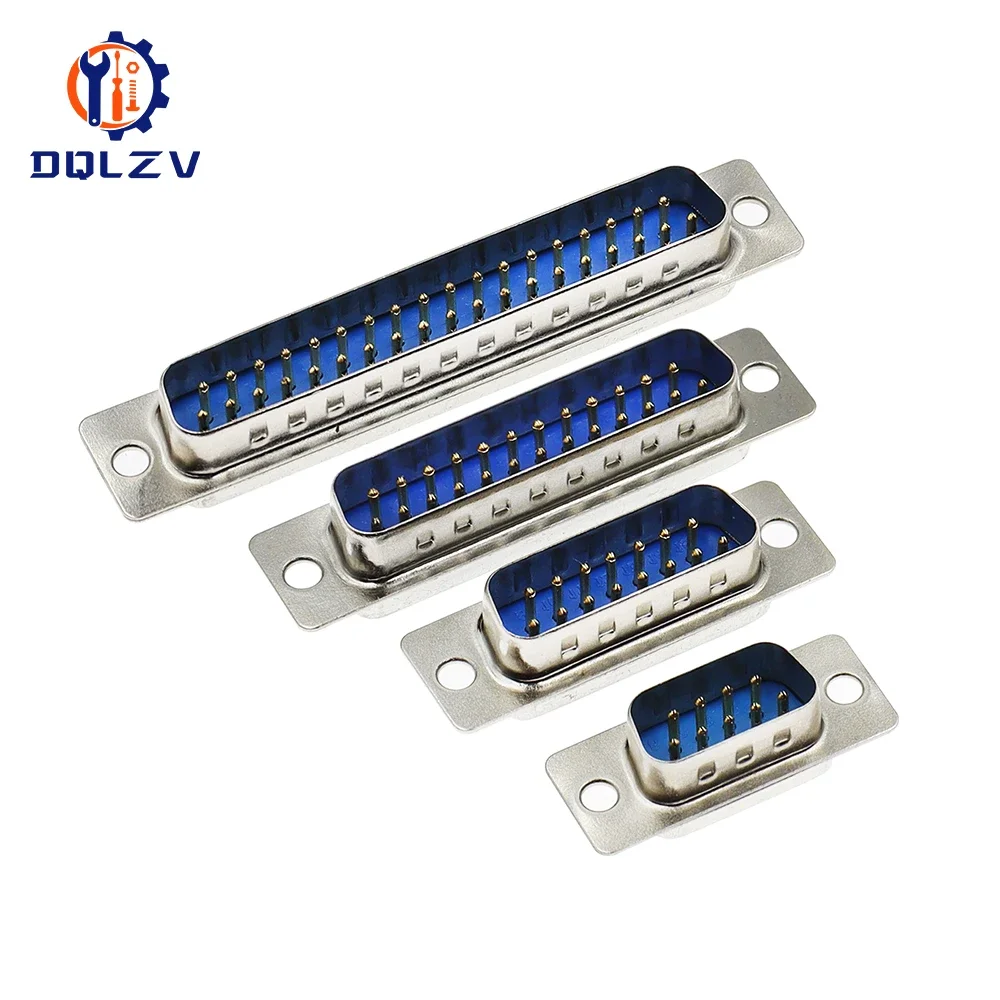 5PCS D-SUB 9 15 25 37 Pin Male Female Solder Type Connector DIP Straight Mount Serial Port Adapter 2 Rows DB9 DB15 DB25 DB37