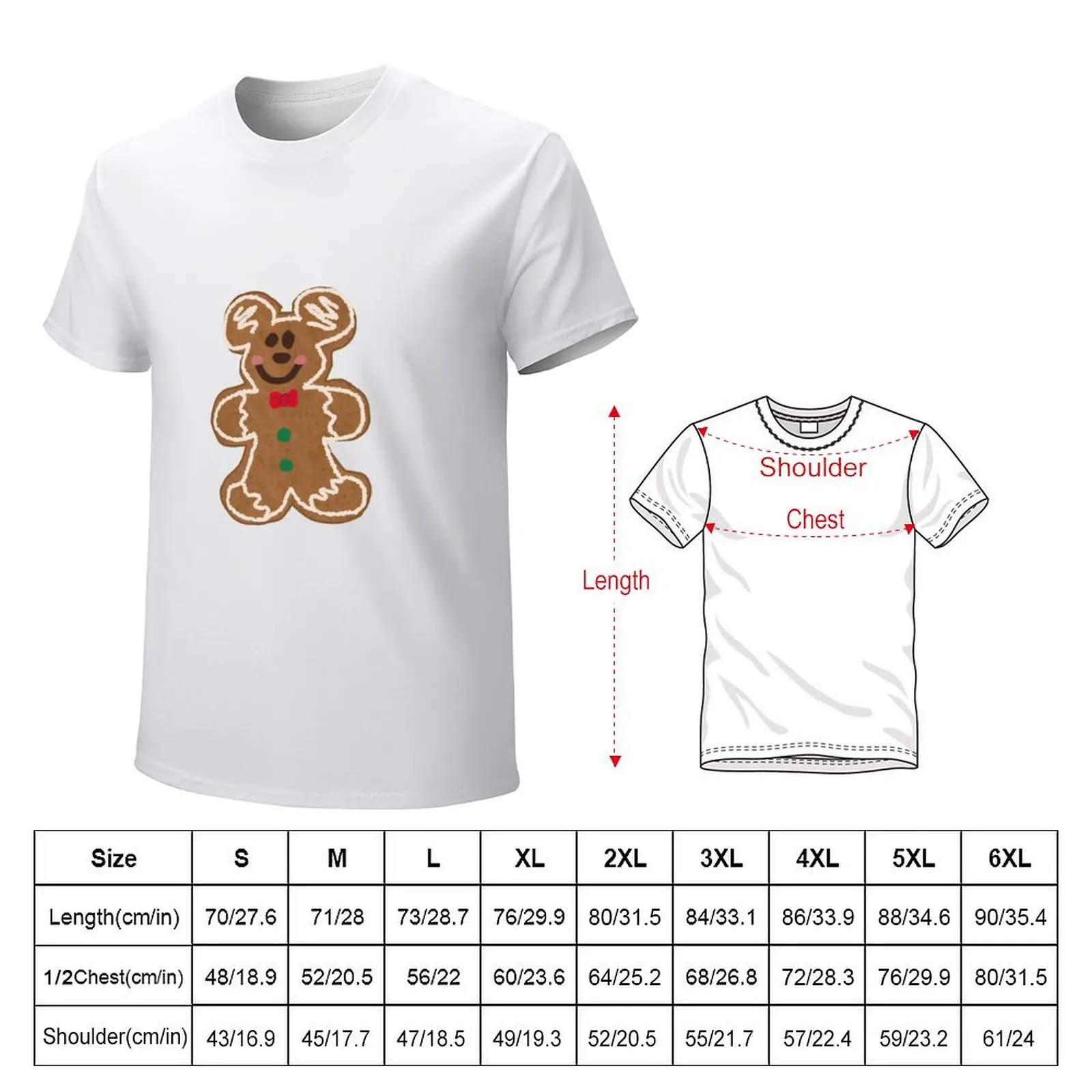 Gingerbread Mouse T-shirt anime clothes animal prinfor boys mens graphic t-shirts hip hop