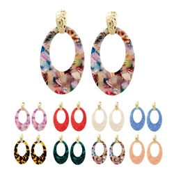Fashion Dangle Earring Colorful Acetate jewelry Tortoiseshell Women's earrings Geometry earring Flamenco Accessories Wholesale
