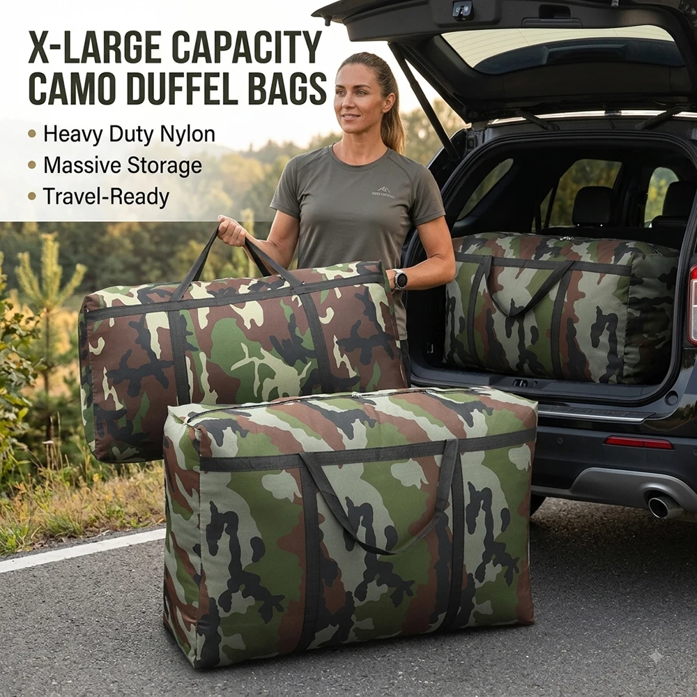 Heavy Duty Oxford Oversized Storage Duffle Bag for Traveling Camping Moving College Kids Large Items Storage Bag