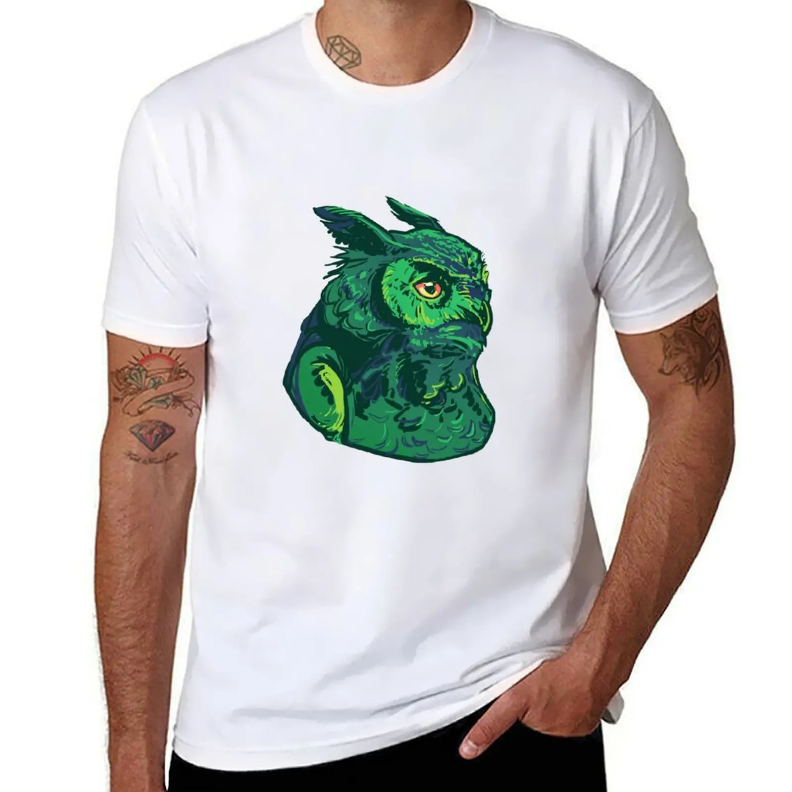 

designer white Owl shirts cotton heavy shirt for pack man t man Emerald t man T-Shirt t shirt
