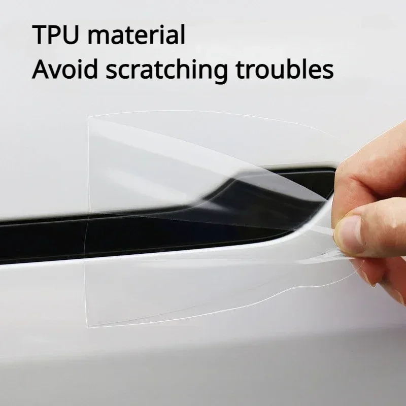 For Tesla Model 3 Y Door Handle Film TPU Transparent Door Handle Scratch Protector Inverted Door Handle Paint Protective Film