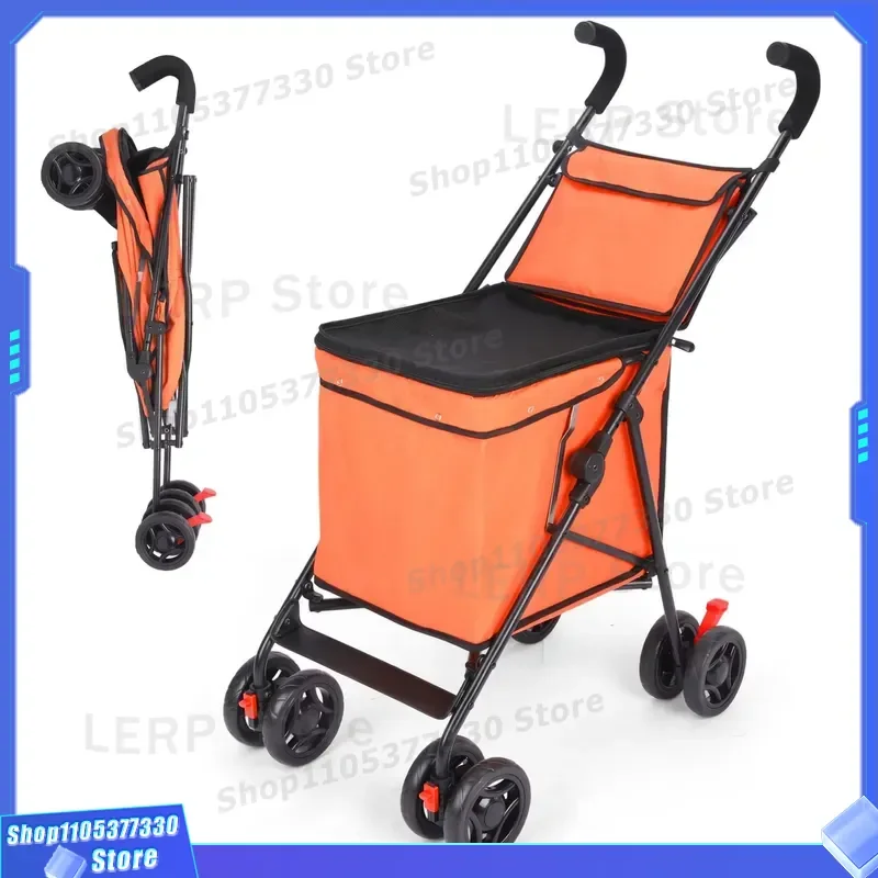Customizable Small Medium Pet Stroller for Cats Dogs Folding Teddy Cart Multifunctional Shopping Trolley Wholesale JXB Brand