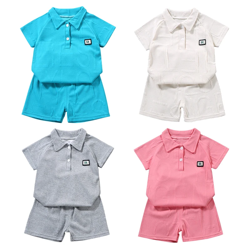 1-8Y Kid Clothing Polo Shirts Shorts Suits Kids Boys Girls Tracksuits Summer Outfits Baby Sets For Children conjuntos para niños