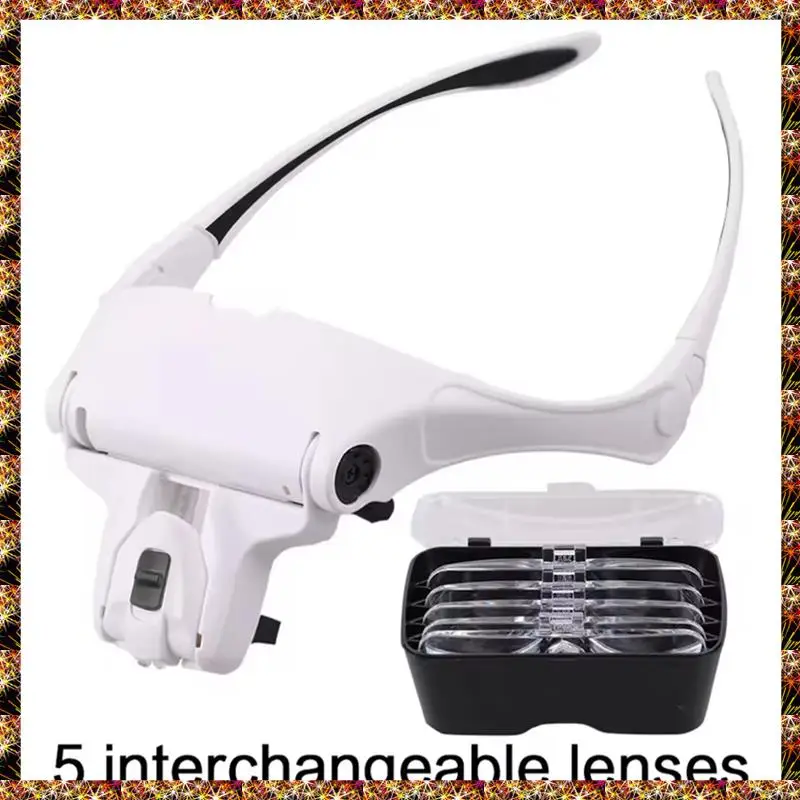 

BTCL LED Light Magnifying Glasses With Headband - Head Loupe For Jewelers, Optical Glass Tool Repair