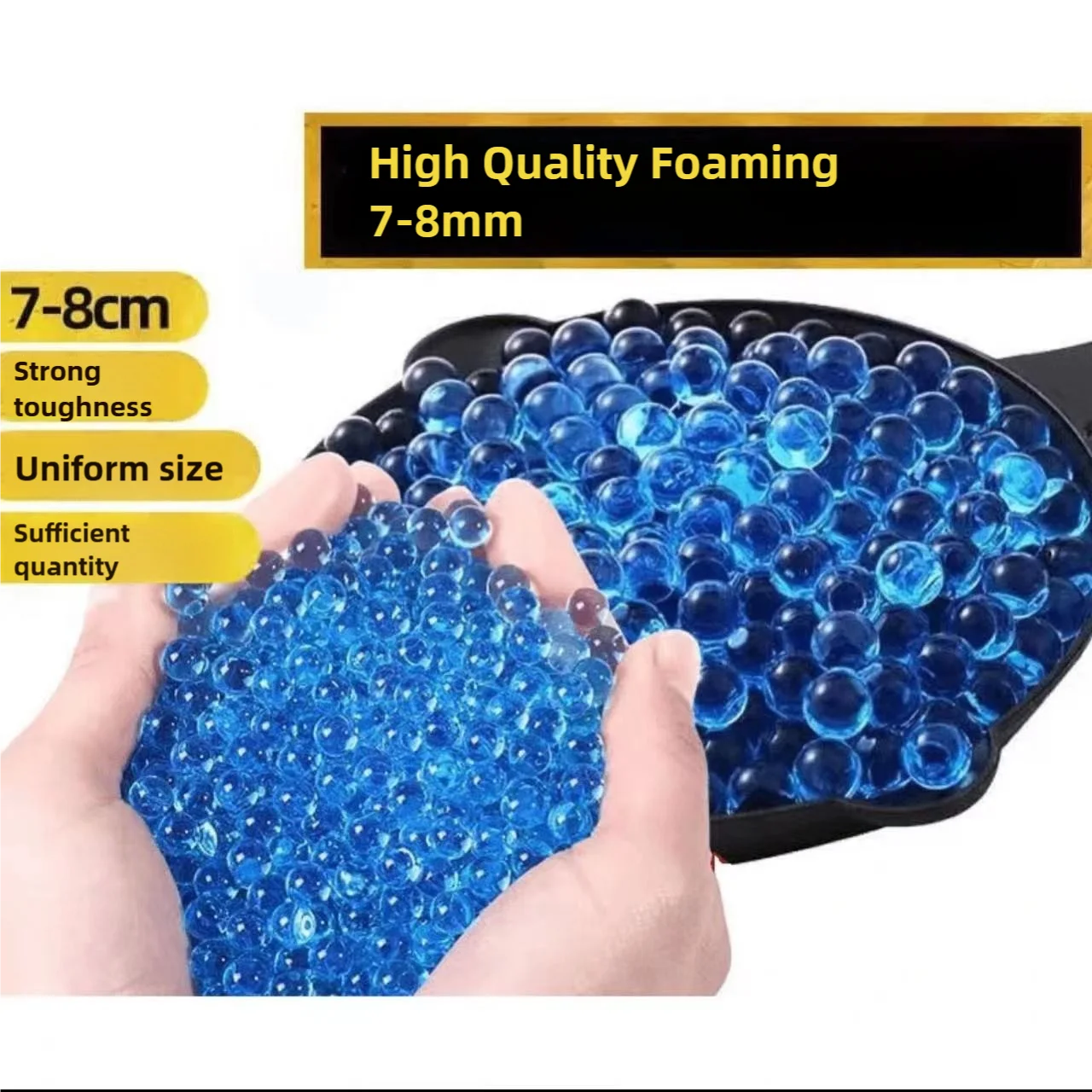 Gel Ball Blaster Navulling Splat Orby Rounds (7-8 mm, 10 verpakkingen, 10.000 stuks per verpakking), niet-giftig op waterbasis voor kinderen vanaf 14 jaar blauw