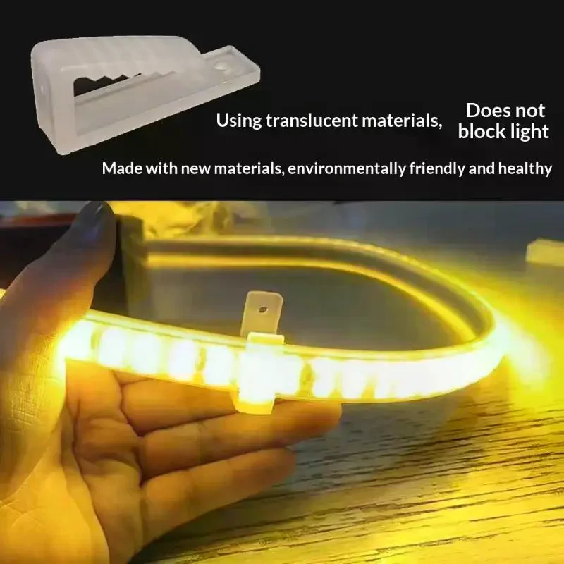 LED Strip Mount Fasteners 50 Pack 8-20mm Non-Slip Fix Clips Fit 3014 3528 5050 Light Strips for Camping Tent Lighting Setup