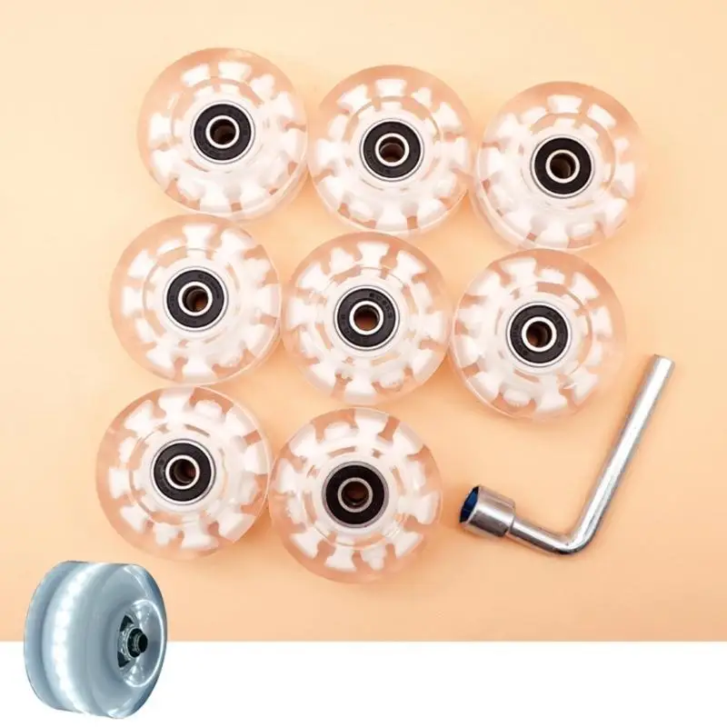 عجلات التزحلق على الأسطوانة بديل مع عجلة التزلج على Quads Quads للصفوف المزدوج التزلج على الجليد الداخلي أو في الهواء الطلق K1YF