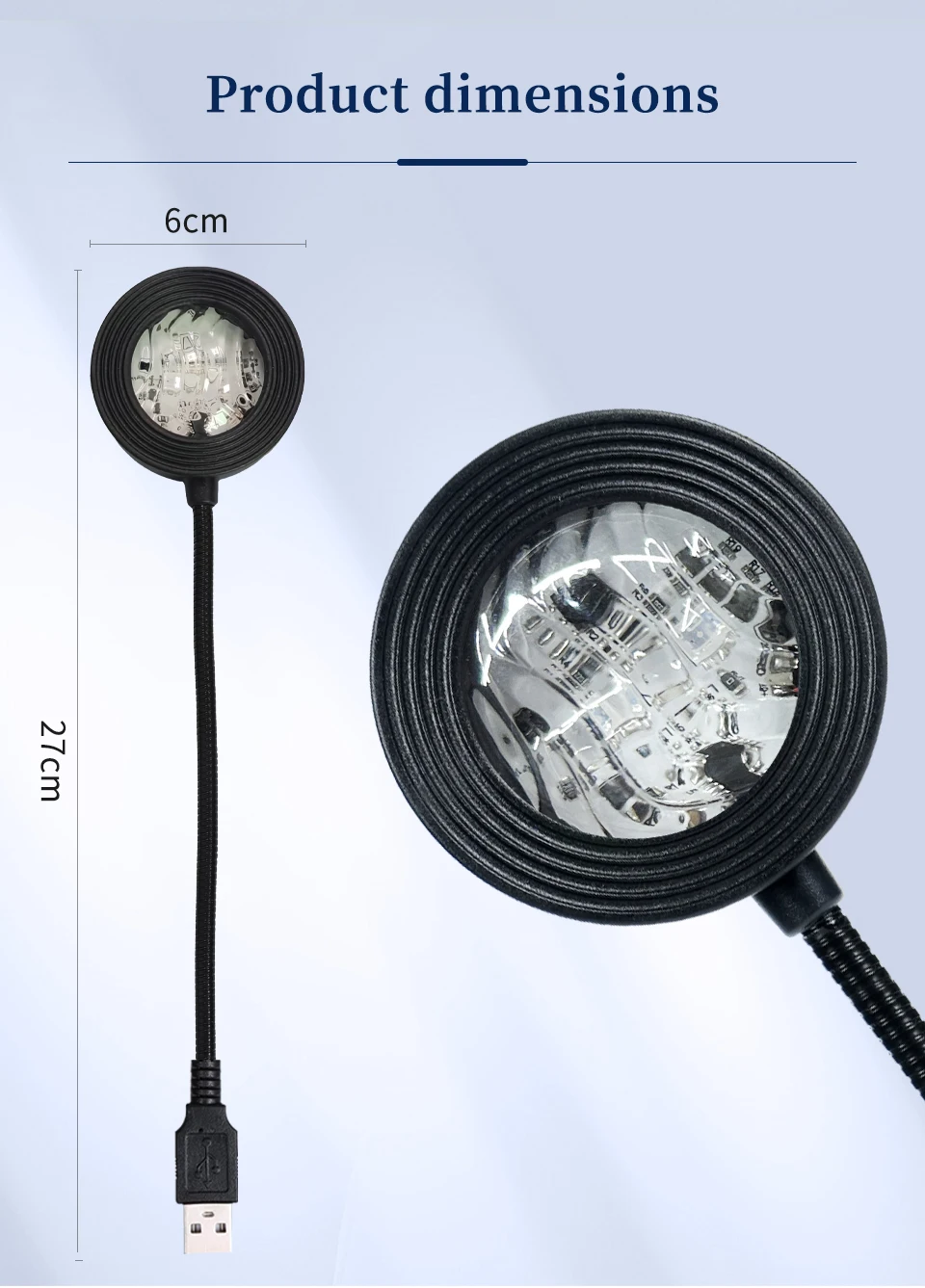 USB Plug-in Water Ripple Shaped Aurora Projection Light Touch/remote Control Color Changing Lighting Atmosphere Decoration Light