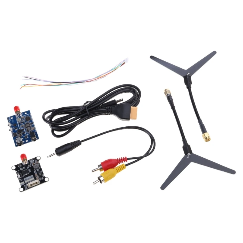 Video Transmitter VTX-1G3SE Receiver VRX-1G3-V2 with Antenna for FPVs Drones Dropship