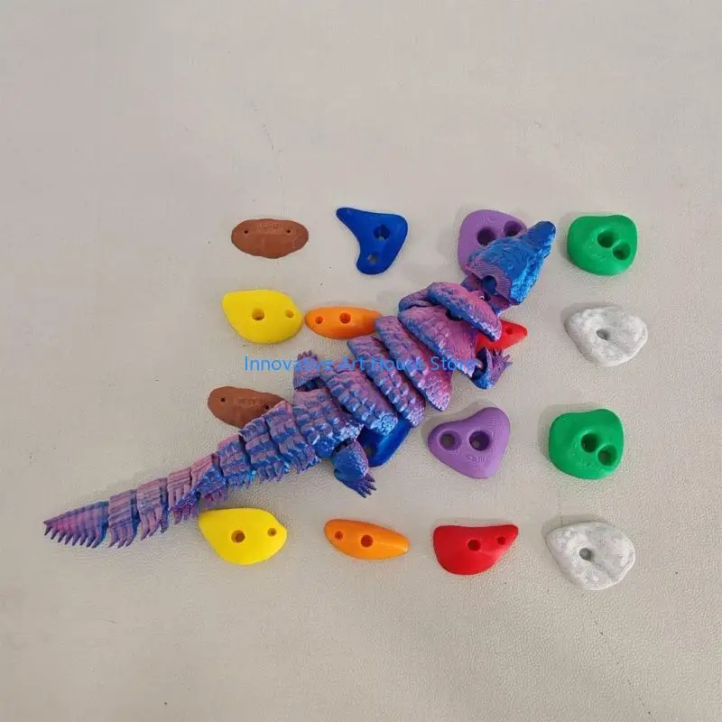 E1PC Small Pet Activity Toy Set with Plastic Rock Holds, Light Accessory Group for Enclosure Use and Daily Motion, Set Included
