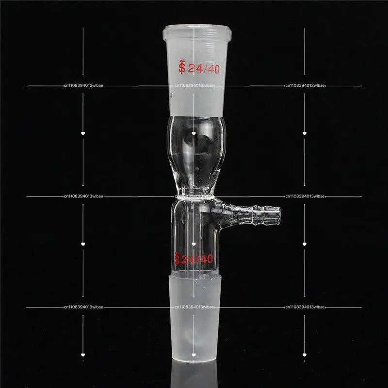

1-Piece 24/40 Glass Straight Tube Vacuum Removal Adapter, Gas Inlet Adapter,Laboratory Supplies