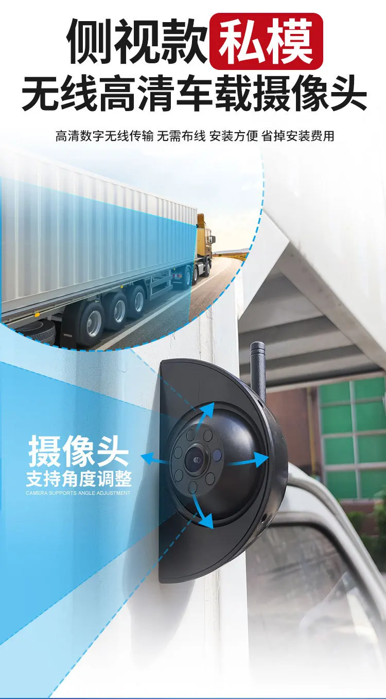 7 Inch Farbe Monitor 1v2 720P 2,4 Ghz Wireless Für Lkw Rear-View Kamera 12-24V reverse Zurück Auto Bildschirm