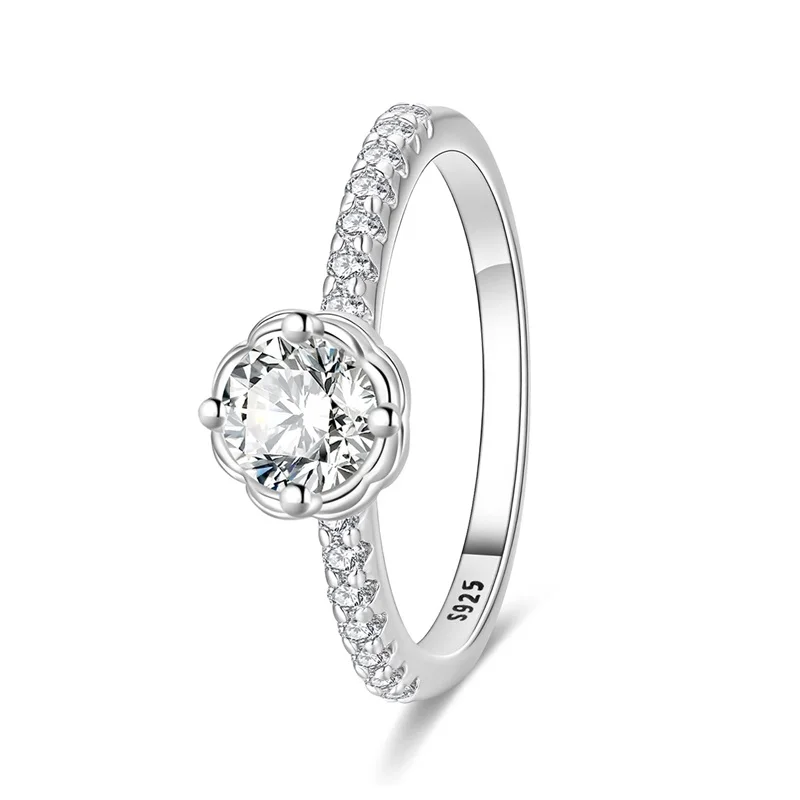 

Hot Sales 925 Sterling Silver Happiness Imprint Ring Popular Original For Women Girls Fine Birthday Anniversary Jewelry Gifts