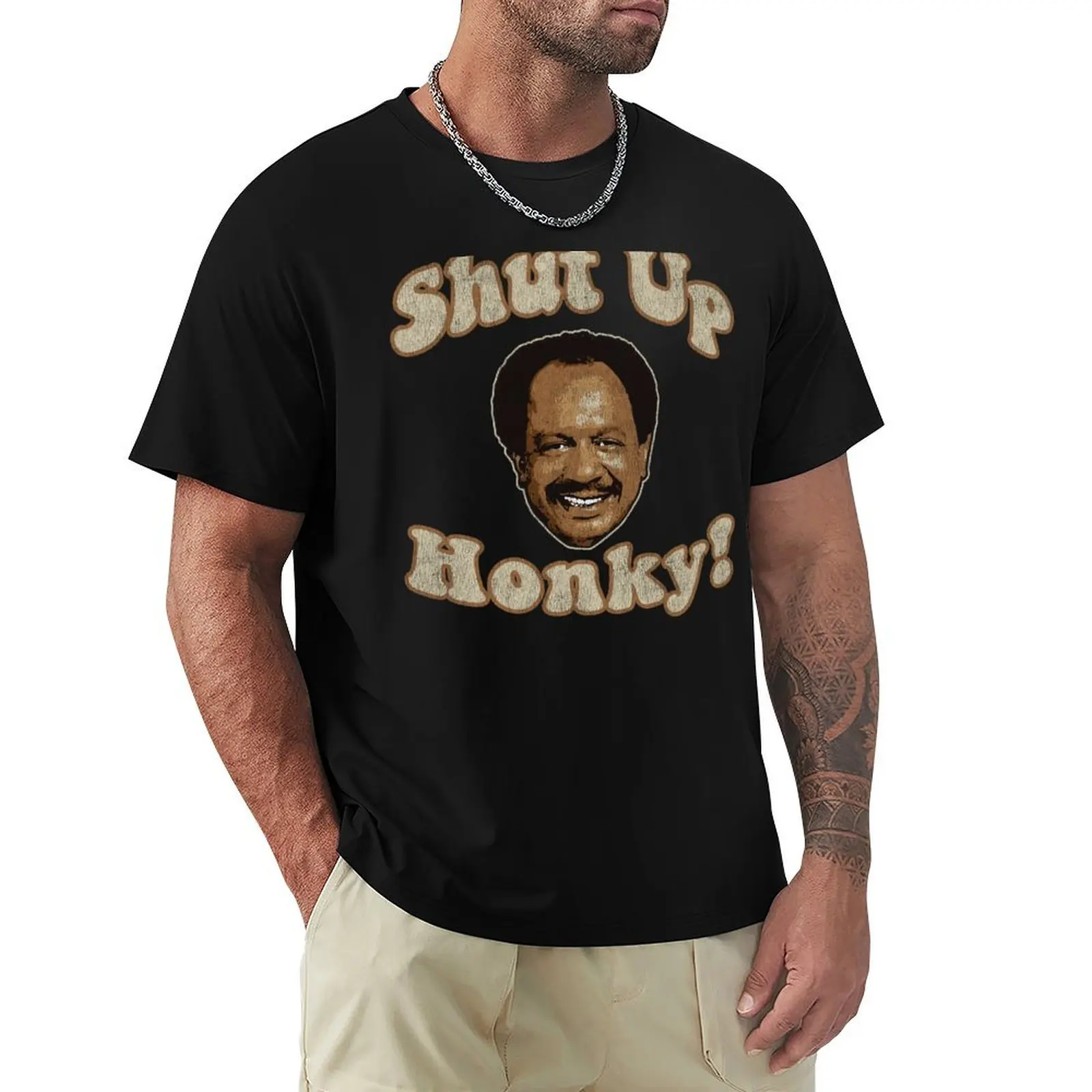 Shut Up Honky! Worn T-shirt blacks customs new edition vintage clothes oversized t shirts for men