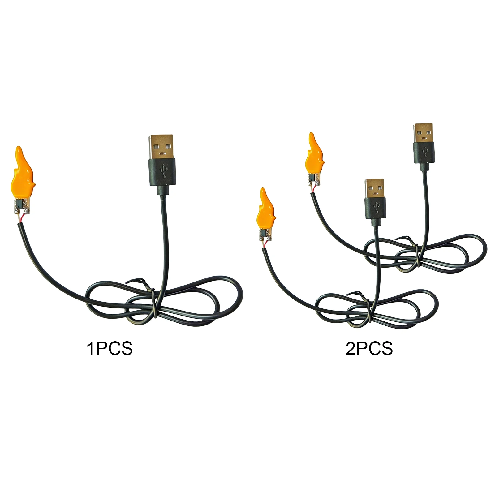 Candelabra Night Light Bulbs USB 5V Candle Flame Light Bulbs Plug and Play Design for Indoor Outdoor Party Patio Home Decor