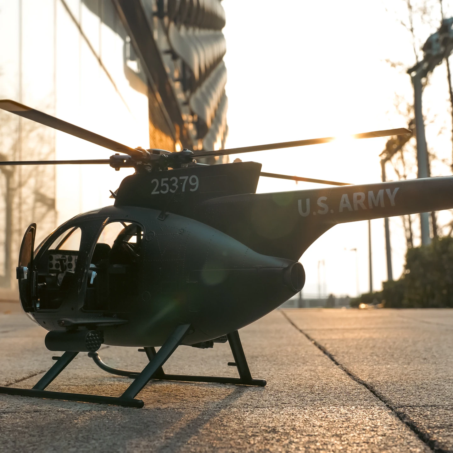 유샹 F119s Md500 Mh-6 리틀 버드 GPS RC 헬리콥터 모델 RTF 1/16 스케일 250급 2.4g 9채널 6g/3d Yxznrc