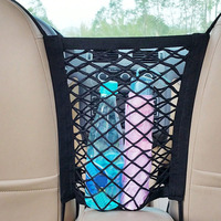 Car Storage Net Bag Between Seats Car Styling Storage Bag Elastic Mesh Net Organizer Auto Accessories
