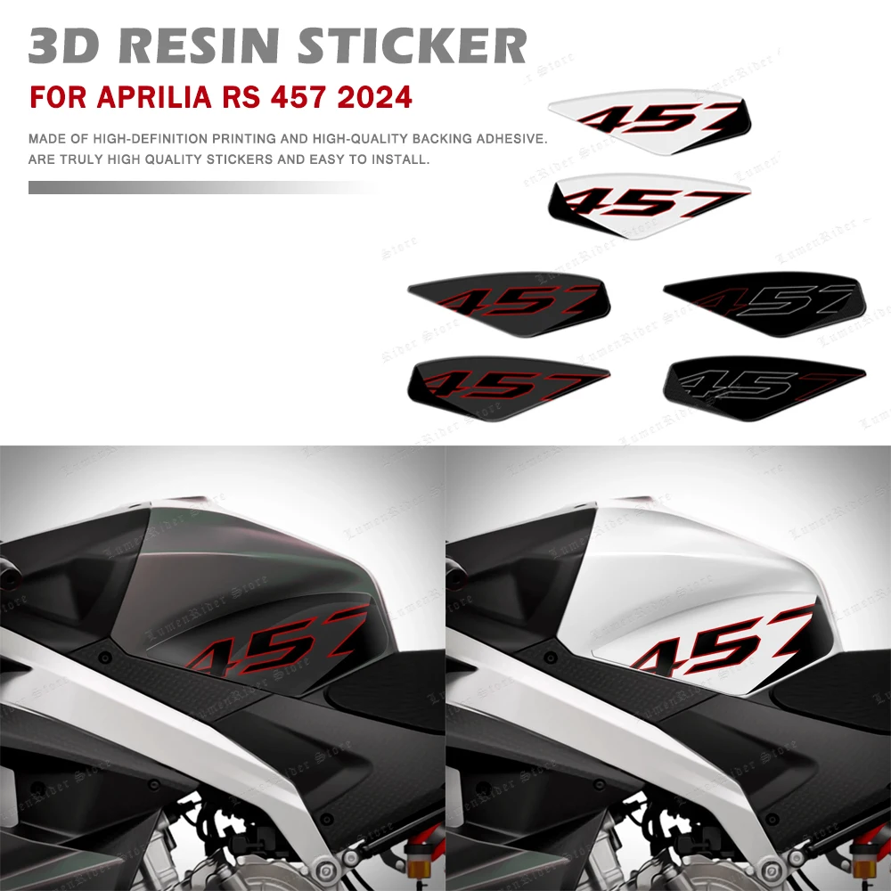 

For Aprilia RS 457 RS457 2024 Motorcycle 3D Gel Epoxy Resin Sticker Tank Pad Protection Kit