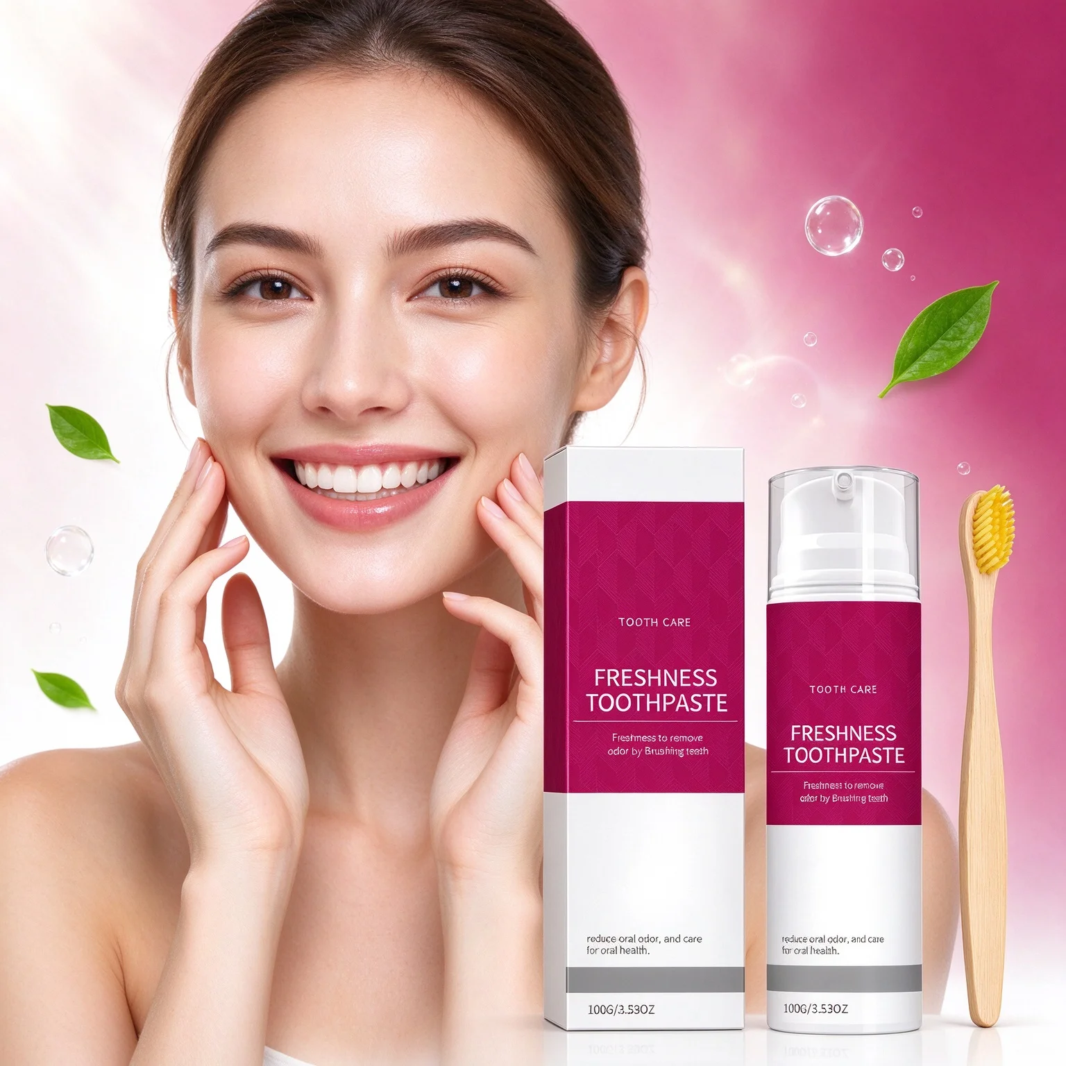 Fresh Stain-Removing Toothpaste, Gentle Cleaning, Pleasant Scent, Daily Use, Mild, Non-irritating, Long-lasting Freshness
