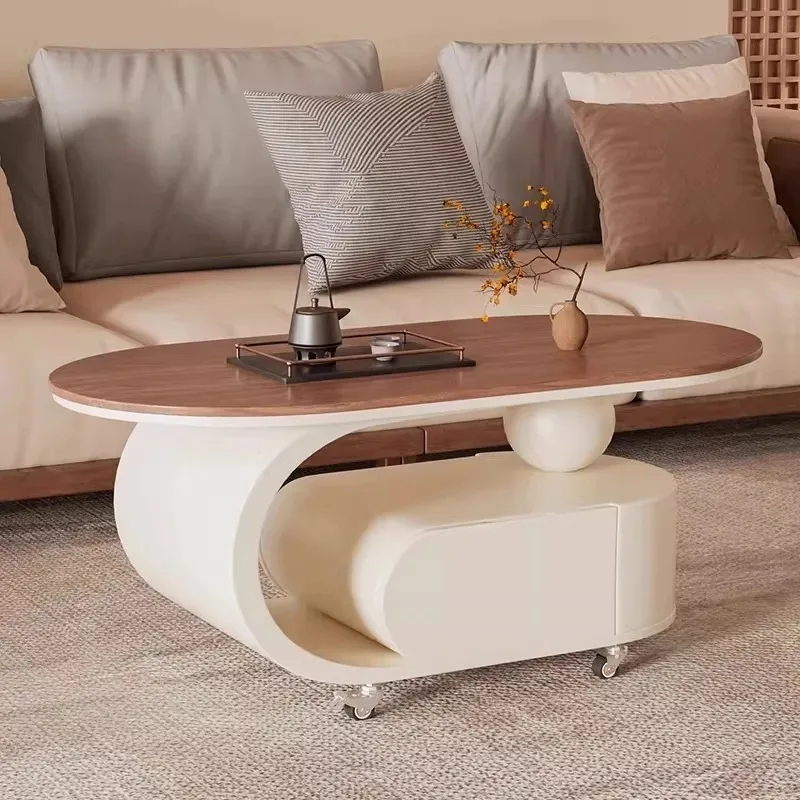 Italian Storage Coffee Table Black Extendable Luxury Minimalist Center Table Poker Nesting Tavolino Salotto Furniture Home