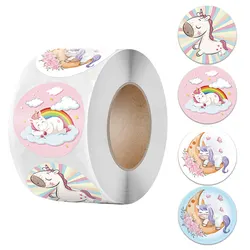 500pcs Cartoon Unicorn Sticker Kids Reward VintageSticker Gift Decoration Label Teacher Encouragement Student Stationery Sticker