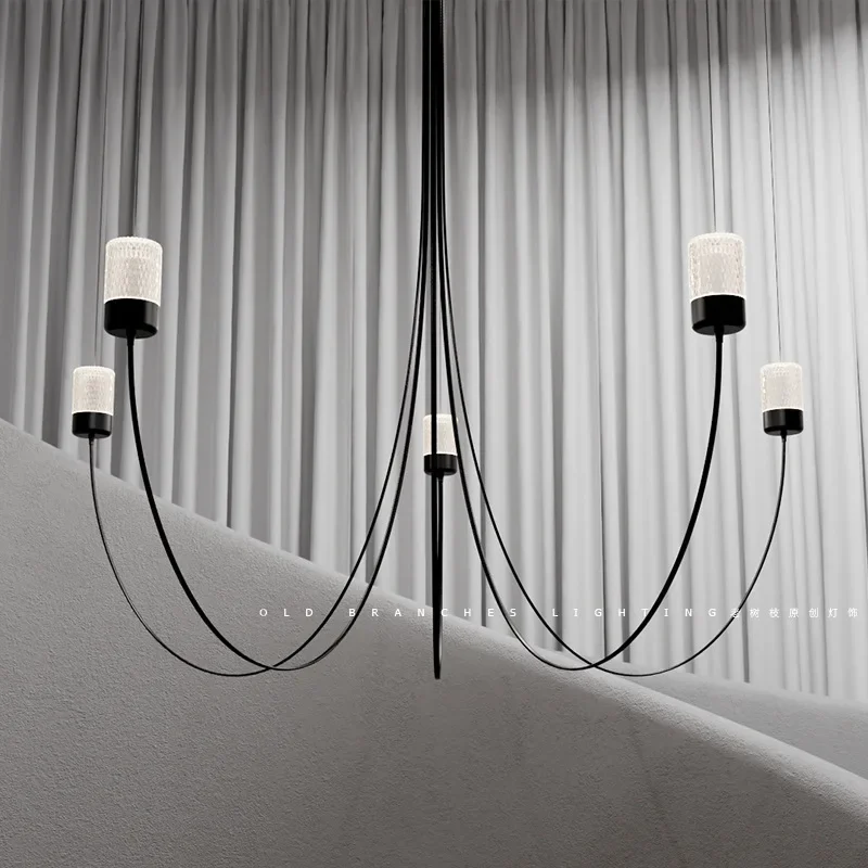 

SANDYHA Nordic Minimalist Chandelier Pendant Light for Cafe Living Room Bedroom Restaurant Modern Creative Lighting Lamp