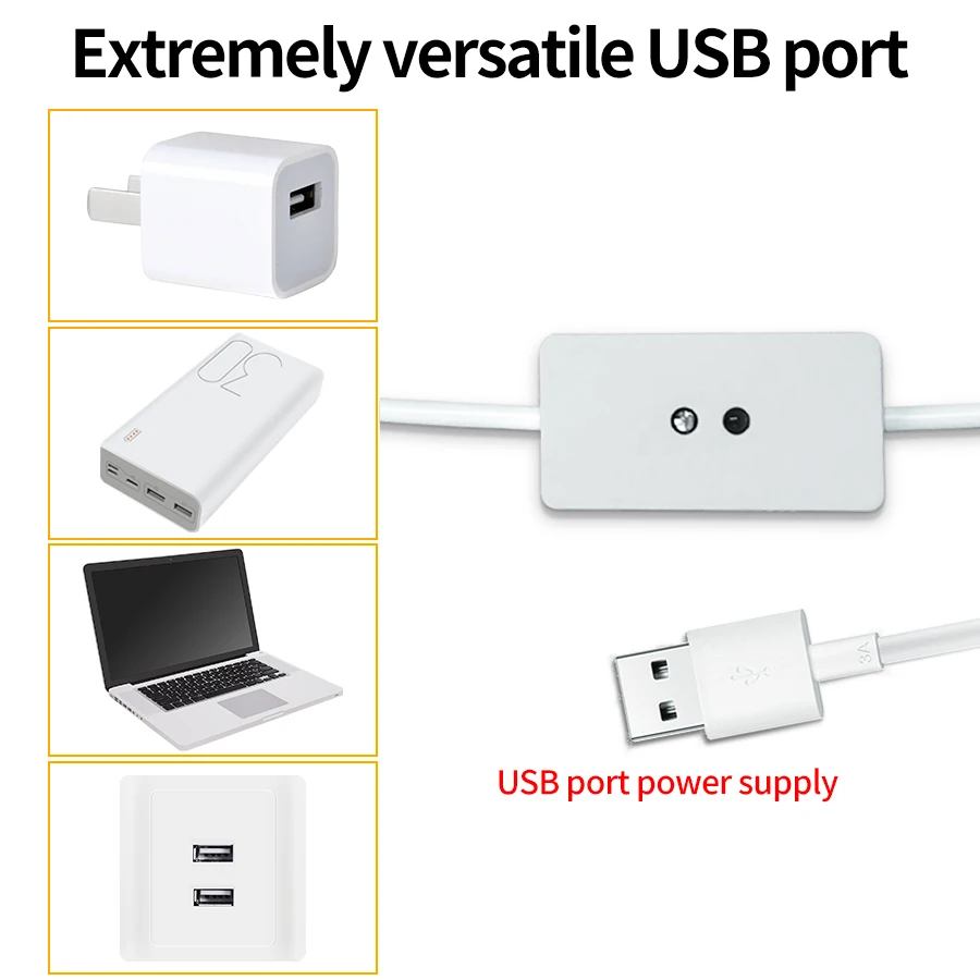 DC 5V USB LED Strip Hand Sweep Waving On Off Sensor Flexible Diode Tape TV Cabinet Stairs Backlight Kitchen Lamp 1-5M