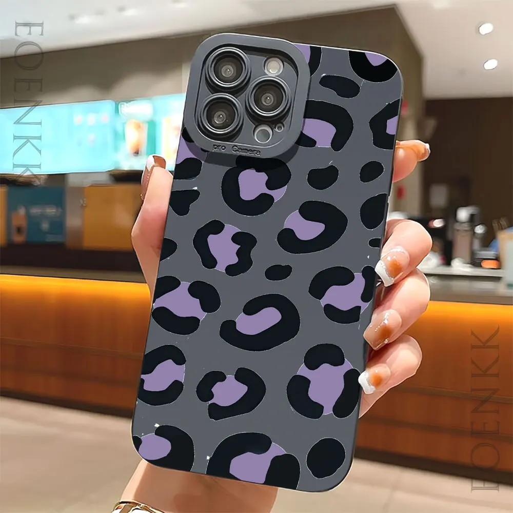 Phone Case for IPhone 13 15 14 12 11 Pro Max 13 12 Mini X XS XR 7 8 Plus Ladies Only Fashion Sexy Leopard Print Soft Back Cover