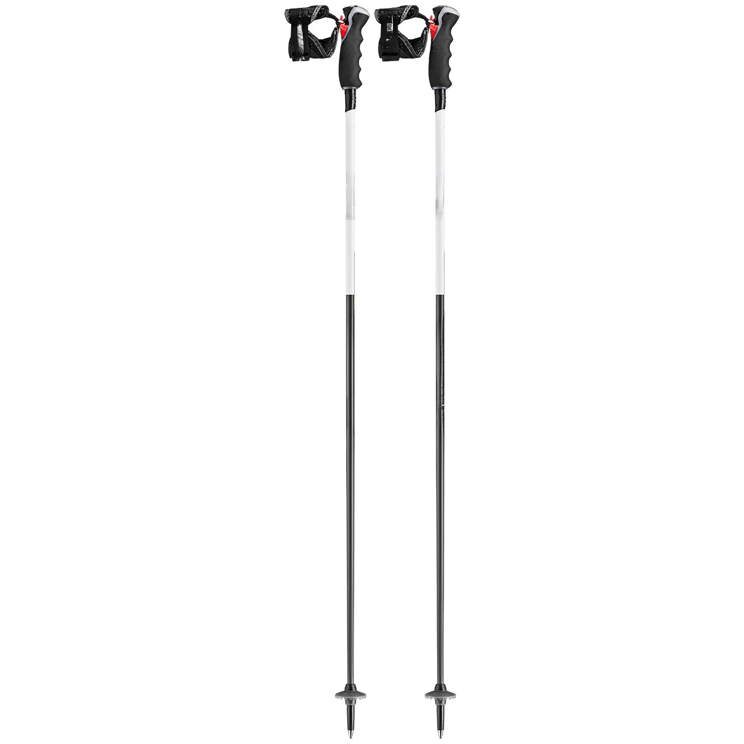 Ultra-light 14mm carbon women's ski pole with triggered 3D grip for Alpine and resort performance