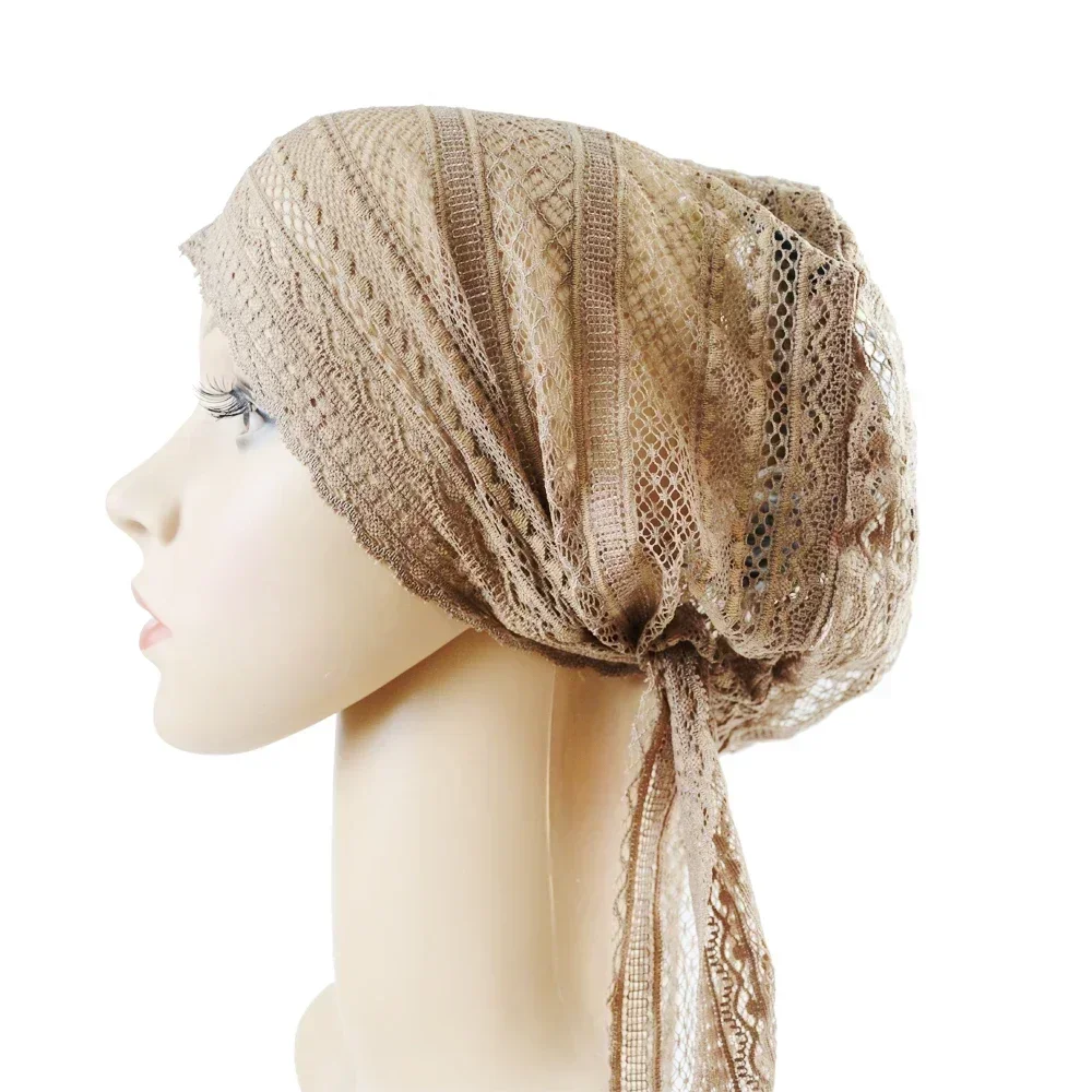 Women Muslim Inner Cap Arab Lace Hijab Underscarf Islamic Headwear Turban Bonnet Hat Bandage Caps Underscarf Hair Loss Covers