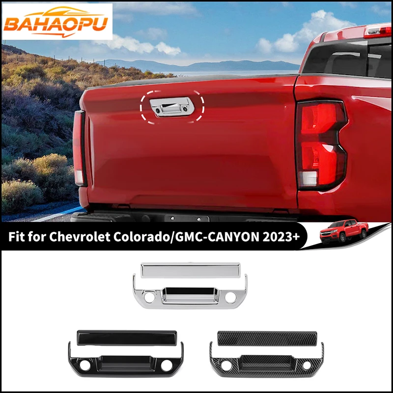 

BAHAOPU Car Rear Tail Door Handle Decoration Cover for Chevrolet Colorado GMC-CANYON 2023 Up,Car Exterior Accessories