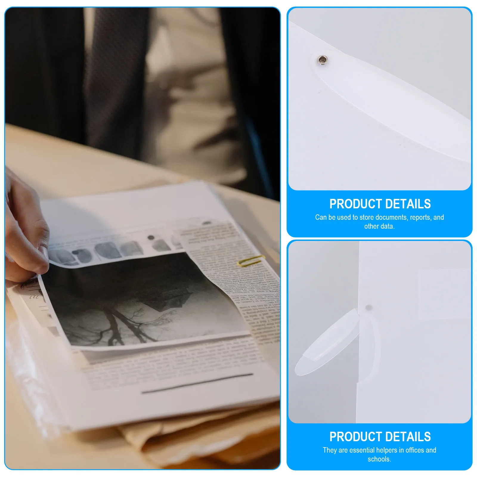 

4 Pcs Folder File Folders Creative Useful Loose Leaf Practical A4 Binders Rotary Plastic Report Portable Office