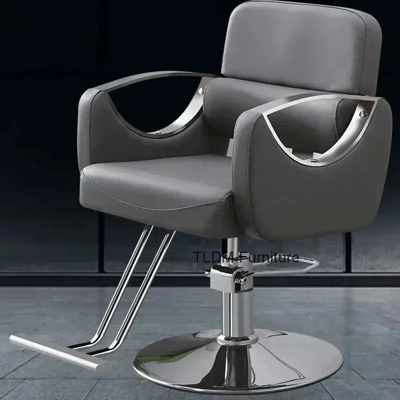 

Professional Barber Chairs Barbars Luxury Mat Chair Rolling Hairdresser Armchair Ergonomic Hair Salon Silla Salon Furniture