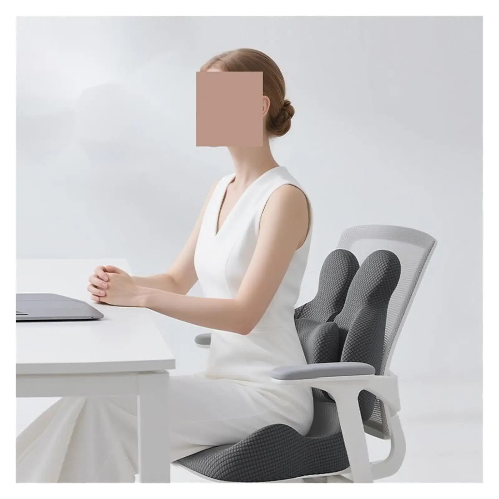 Office Cushion Chair Sitting Waist Support Seat Backrest Ergonomic Memory Cotton Hemorrhoid Artifact Ass