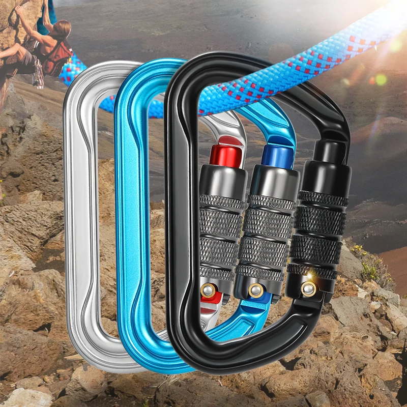 CLIWIZ 30kN Aluminum Safty Climbing Snap Hook New Good Quality H Section D-Twist Carabiner Snap Hook CE/UIAA view 2