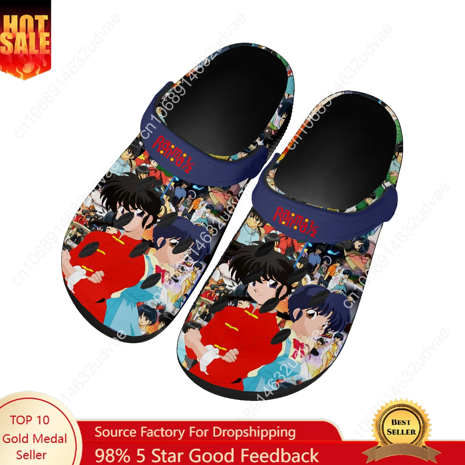 

Ranma Water Shoes Mens Womens Comfortable Fashion Home Garden Clogs Customizd Sandals Beach Breathable Hole Slippers