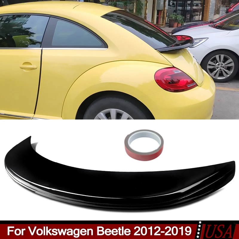 

Magickit Rear Trunk Roof Spoiler Wing for Volkswagen VW Beetle 2012 2013-2019 Factory Style Bumper Sploiler Lip Gloss Black