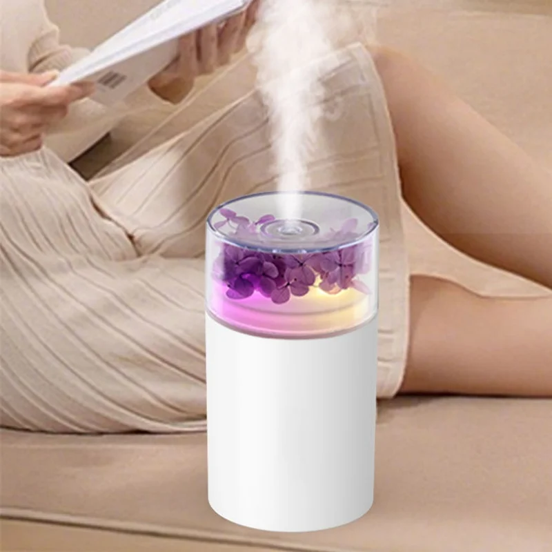 Portable Colorful Night Light Humidifier Aromatherapy Function Creative Desktop Decoration Mini USB
