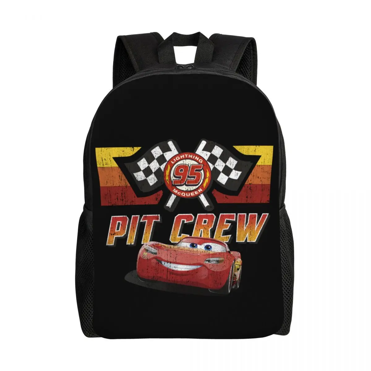 Custom Lightning McQueen Pit Crew Travel Backpack Women Men School Computer Bookbag College Student Daypack Bags