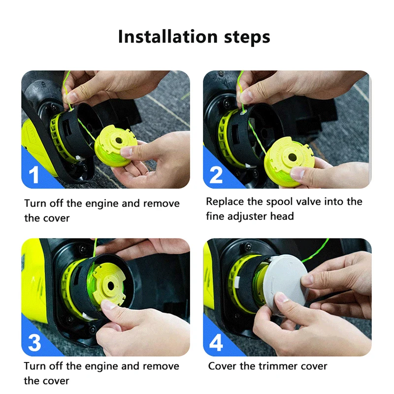 

Cordless Trimmers Line Refills 0.080" 11ft Replacement Trimmer Spools For Ryobi One Plus AC80RL3 18v 24v And 40v