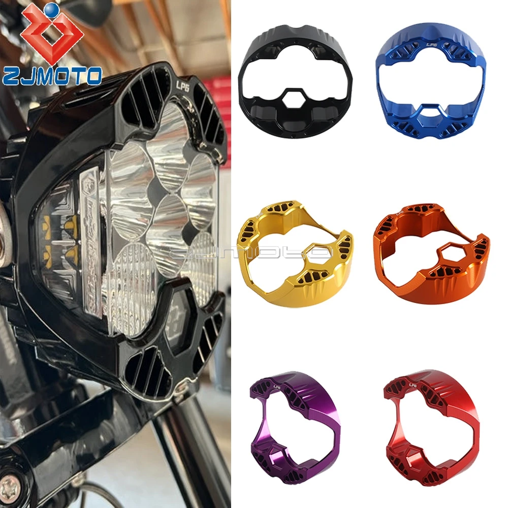 For Harley Dyna Softail Fat Boy FXFB FXFBS Street Bob Baja Designs LP6 Pro LED Auxiliary Light Headlight Shell Replacement Cover view 3