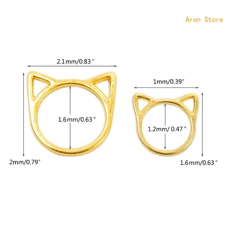 30 ชิ้น DIY ถักโครเชต์ Locking Stitch Marker หูแมวถัก Stitch แหวน H3CF