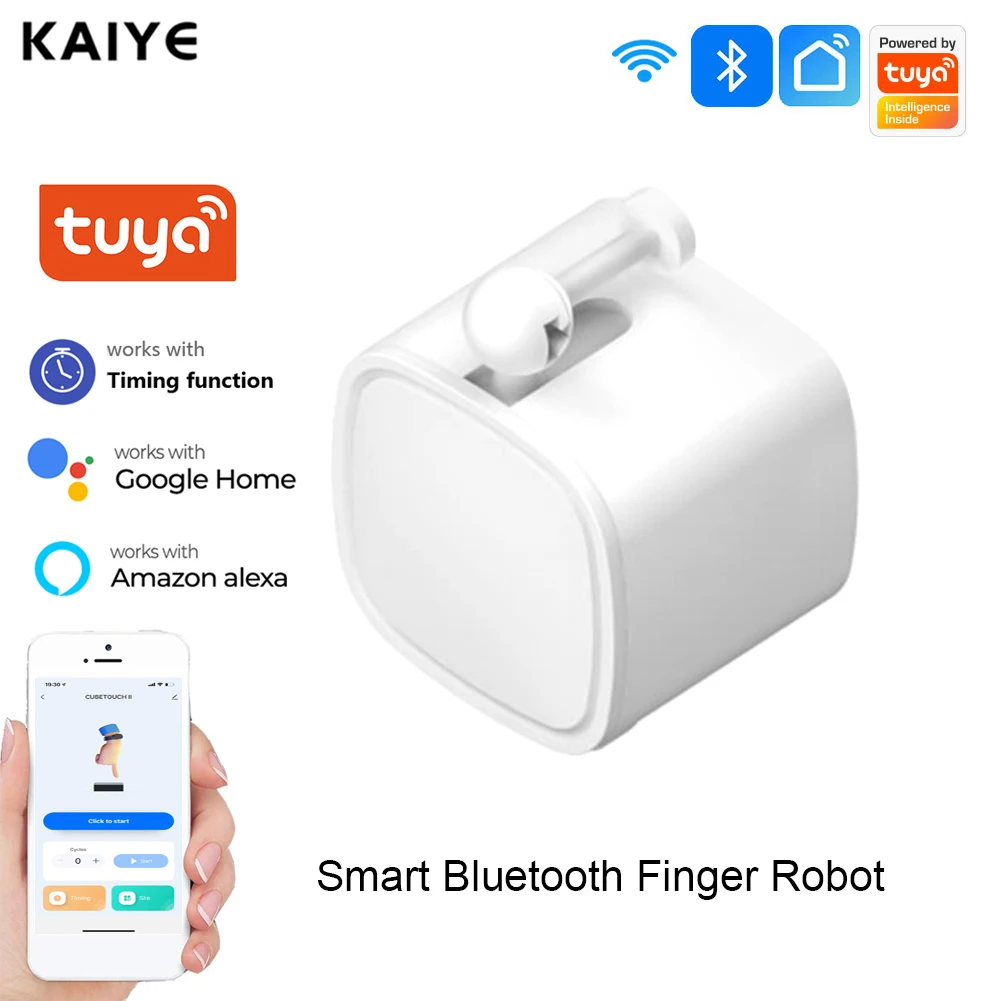 Smart Bluetooth Finger Robot Smart Switch Button Pusher Alexa Smart Life App or Timer Control Add Tuya Hub Work with Google Home