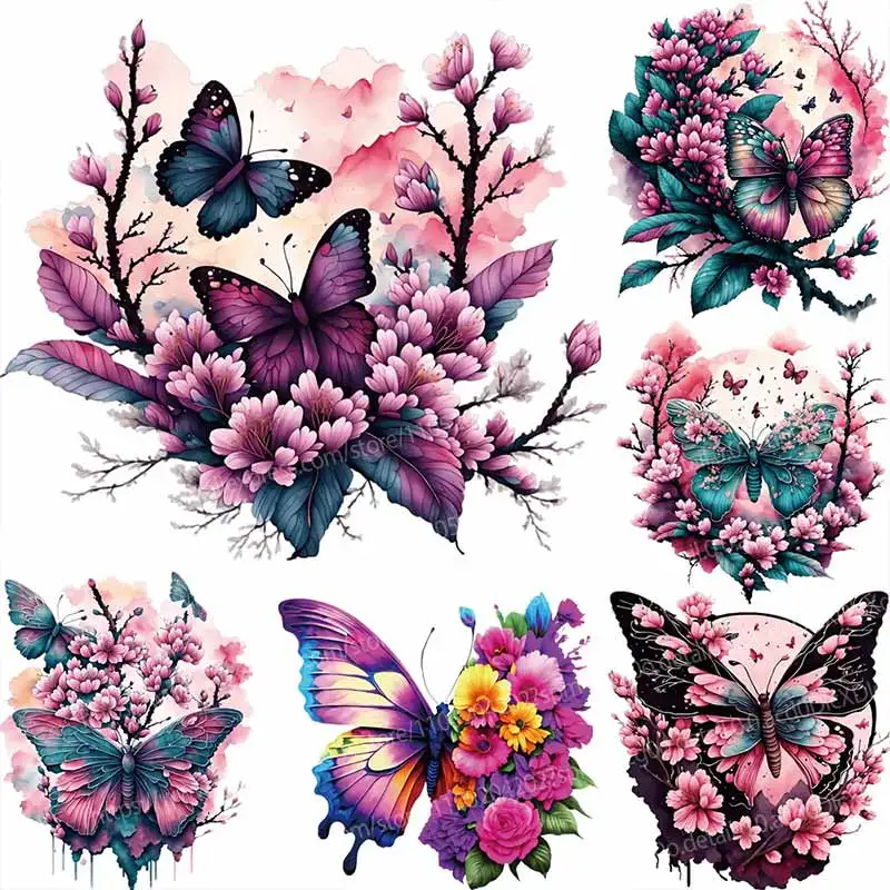Butterfly Self-Adhesive Paper Decal Toilet Cover for Bathroom Wall Home Decor Window & Refrigerator - Easy to Apply AA383